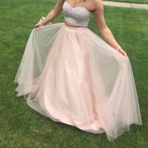 Two piece prom dress